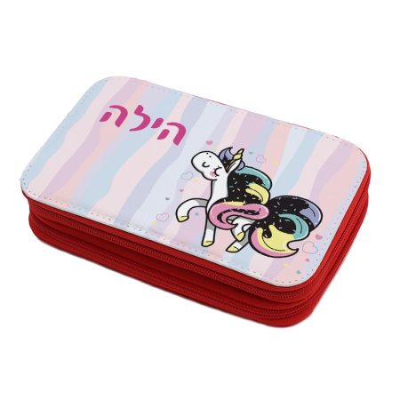 קלמר עם ציוד חד קרן