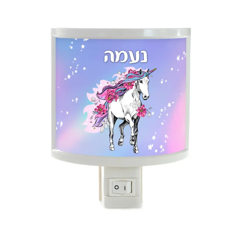 מנורת לילה עיצוב חד קרן מנורה סוס חד קרן