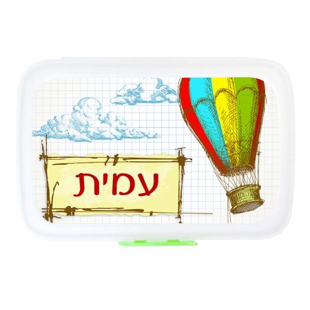 קופסת אוכל מלבנית – כדור פורח