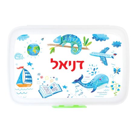 קופסת אוכל מלבנית – זיקית